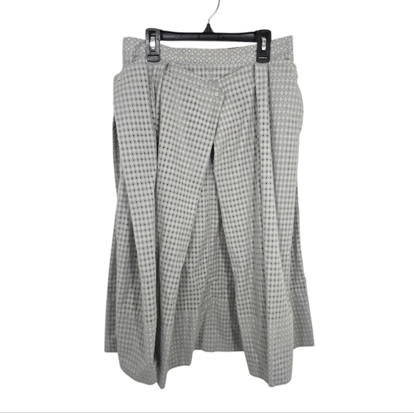 {Tibi} Riko Eyelet Flat Origami Skirt In Kumo Grey - Size 6 - Picture 4 of 17